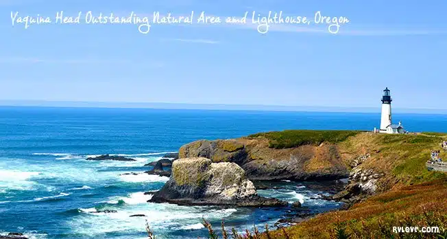 Beautiful yaquina Head Lighthouse near Whalers Rest RV resort