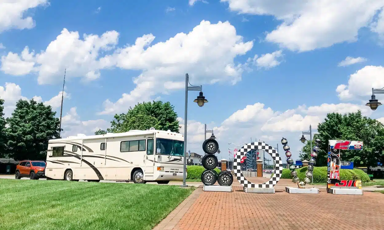 is virginia for lovers of rving? photo of RV next to love sign at raceway