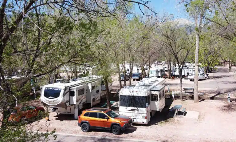 Garden of the Gods rv site with cc and blaze
