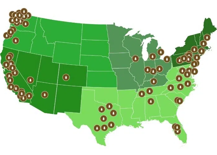 thousand trails map 2022 with colorado