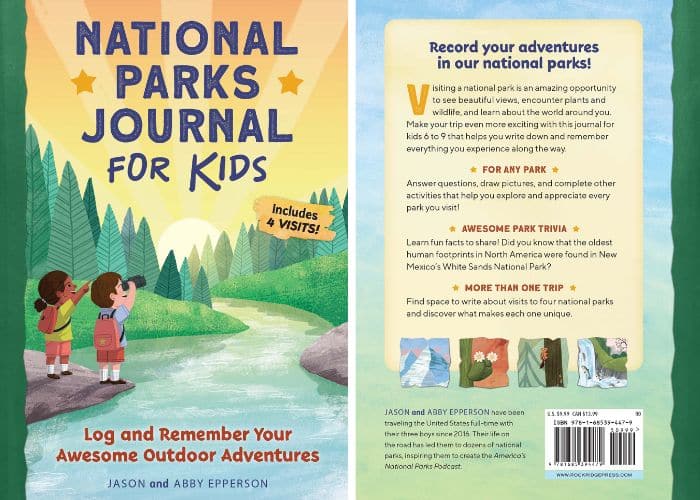 national parks journal for kids book