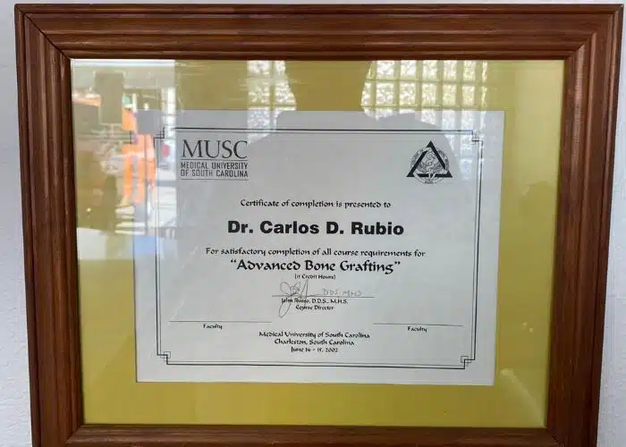 dr rubio certification