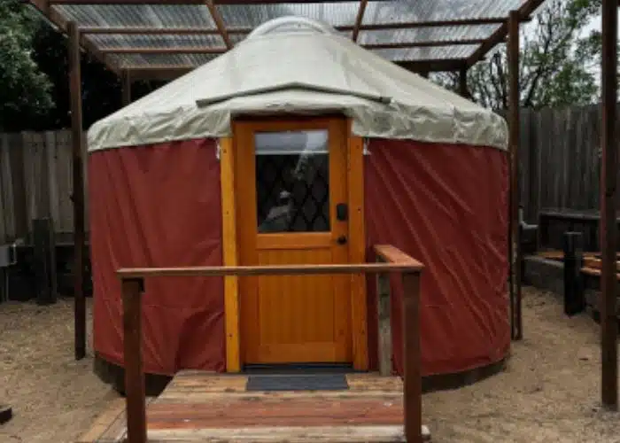 new yurt at Marina dunes