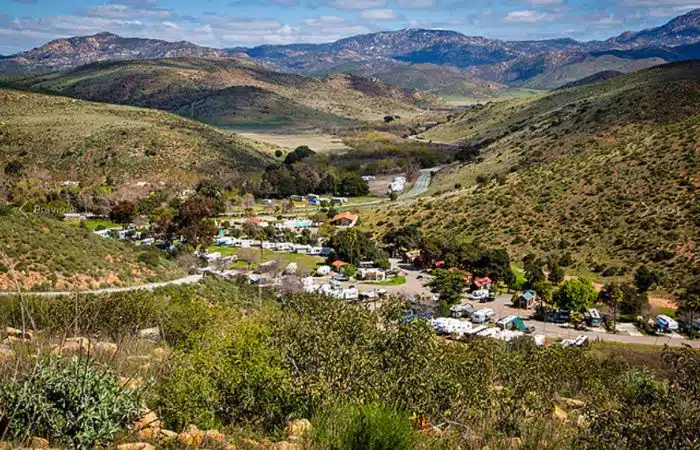 Pio Pico view of rv park from hillside