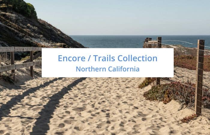 Encore Trails Collection northern califonia text with dunes background