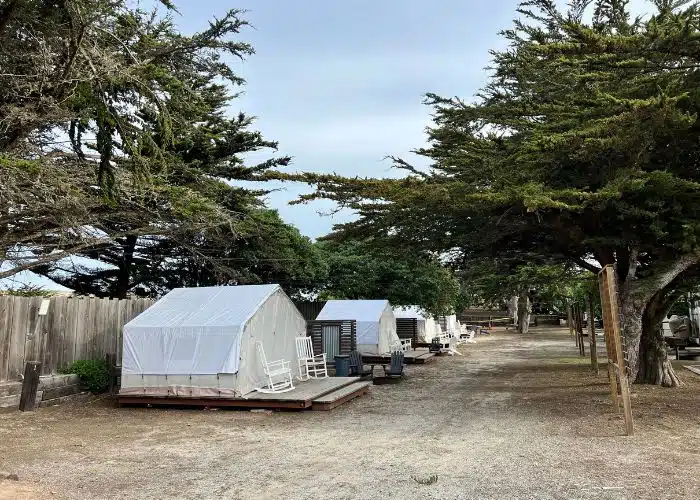 glamping tents that will be replaced with yurts