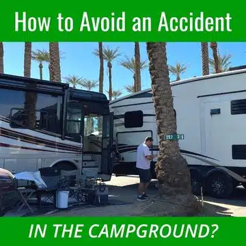 class a motorhome and fifth wheel collide in campground