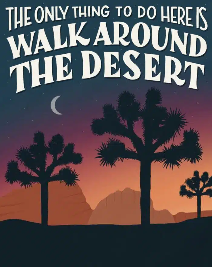 quote the only thing to do here is walk around the desert joshua tree subpar parks
