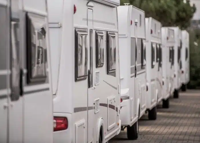 row of rvs for sale. values of rvs