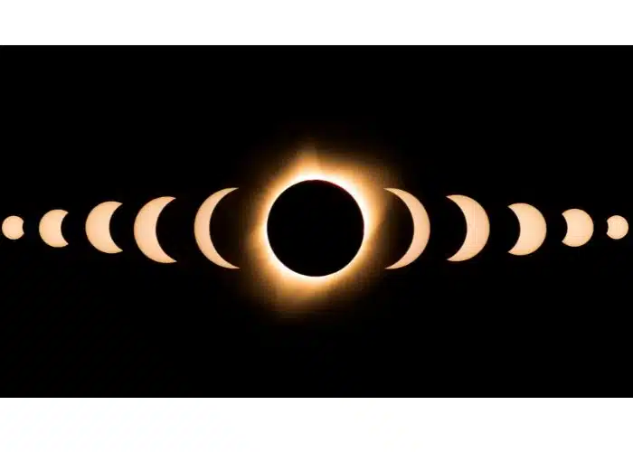 all the phases of a total solar eclipse