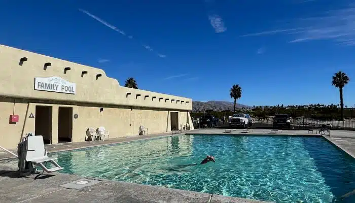 daytime upper family pool at Catalina spa