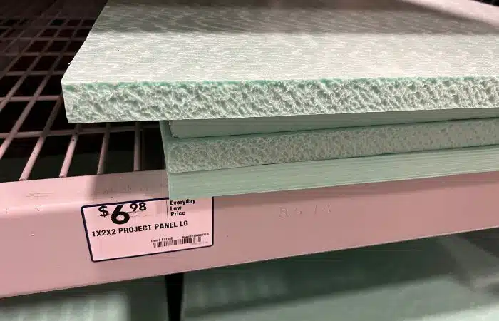 insulation board on store shelf