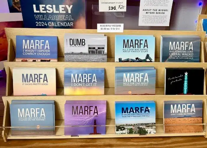 Love Marfa store funny postcards marfa tx