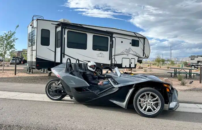 Polaris Slingshot with our RV